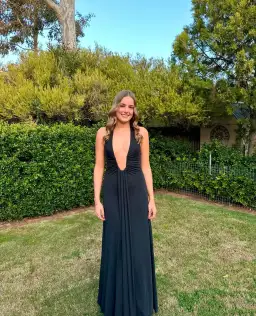 Misha Jennifer Cupro Maxi in Black Size 8