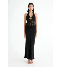 Benni Miko Maxi Dress in Black Size 10