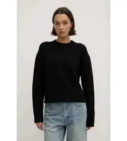 Assembly Label Beau Merino Wool Knit Black Size AU 8