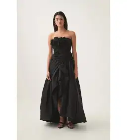 Aje Black Splendour Flower Gown in Black Size AU 8