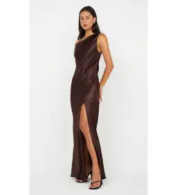 Bec & Bridge Sol Asym Dress Dark Chocolate Size 12 for rent on The Volte - image 2