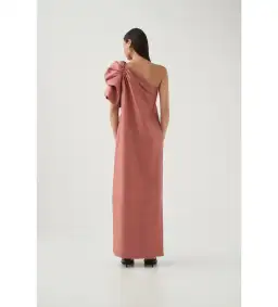 Aje Cira Midi dress in terracotta Size AU 14 for rent on The Volte - image 2