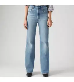 Levi's Ribcage Bell Jeans Next Saturday No Crease Blue Size AU 6