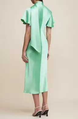 Acler Eastcott Dress Midi Green Size AU 14 for rent on The Volte - image 3