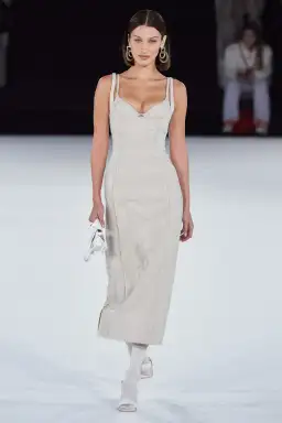 Jaquemus La Robe Valerie Dress Midi Beige Size AU 8