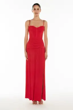 Manning Cartell Double Time Pleat Dress Red Size 10 for rent on The Volte - image 1