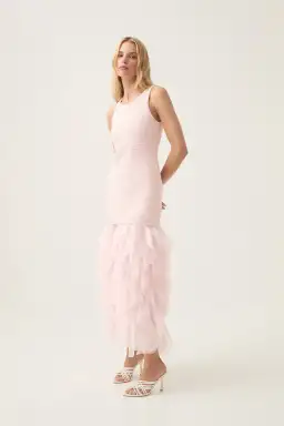 Aje Elations Knit Maxi Dress Pastel Pink Size L/AU 12 for rent on The Volte - image 2