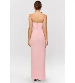House of CB Adrienne Strapless Gown Pink Quartz Georgette Size XS / AU 6 for rent on The Volte - image 4