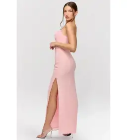 House of CB Adrienne Strapless Gown Pink Quartz Georgette Size XS / AU 6 for rent on The Volte - image 3