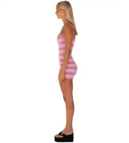 I am Delilah Elsa Mini Tulip dress in Pink and White stripe Size XS/AU 6 for rent on The Volte - image 2
