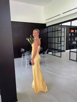 HNTR The Label Inka Gown in Gold Sun Size XS  /AU 6 for rent on The Volte - image 3