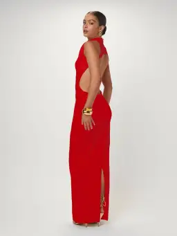 Effie Kats Ambre Gown Cherry Red Size XS / AU 6 for rent on The Volte - image 3