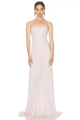 Helsa Naomi Gown in Barely Pink Size XS/AU 6 for rent on The Volte - image 1