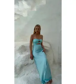 HNTR the label Inka Gown Aqua Size AU 8 for rent on The Volte - image 2
