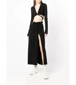 Dion Lee Rope Wrap Top & Skirt Set Black Size 6
