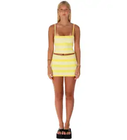 I am Delilah Mia Tank and Mini Skirt Set Lemon Size AU 8 for rent on The Volte - image 1