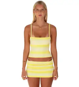 I am Delilah Mia Tank and Mini Skirt Set Lemon Size AU 8 for rent on The Volte - image 4