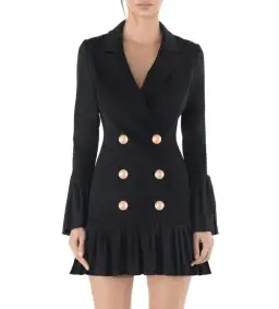 Misha Jordie Blazer Mini Dress Black Size AU 8  for rent on The Volte - image 4
