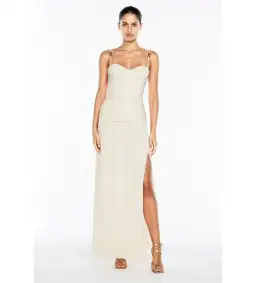 Manning Cartell Double Time Pleat Maxi Dress Nougat Size S/AU 8