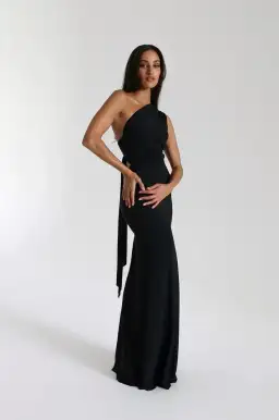 Natalie Rolt Black Fabienne Gown Size AU 8 for rent on The Volte - image 3