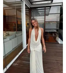 Raphaella Santana  Hera Dress  Beige Size 8 for rent on The Volte - image 2