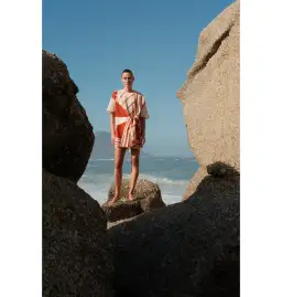 Sir The Label Calla Mini Dress in Hibiscus Stripe Size 1 / AU 8