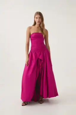 Aje  Magenta Violette Bubble Hem Maxi Gown Size 10