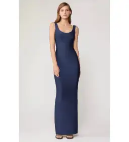 Herve Leger Round Neck Gown in Navy Size XS / AU 6 for rent on The Volte - image 1