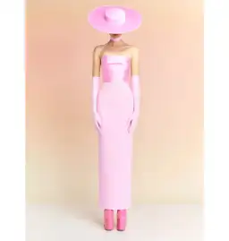 Solace London Afra Maxi Dress Pink Size 6 for rent on The Volte - image 1