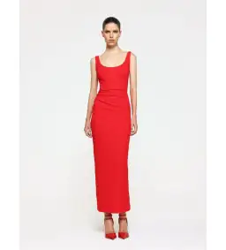 Effie Kats Gable Midi Dress Cherry Red Size 12 for rent on The Volte - image 1