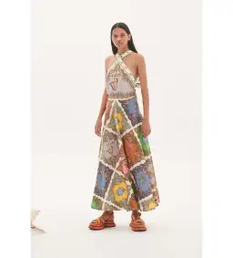 Alemais Trippy Troppy Halter Dress Multi Size 10 for rent on The Volte - image 1
