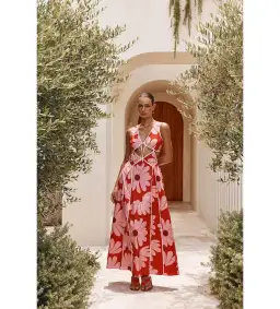 Sabo Calandra Maxi Dress Daisy Red Size 14 for rent on The Volte - image 1