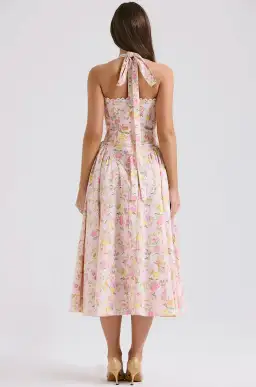 House of CB Adabella Halter Midi Sundress Meadow Print Size L / AU 14 for rent on The Volte - image 4