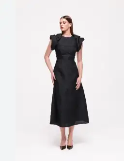 Rachel Gilbert Sophy Dress Black Size AU 14 for rent on The Volte - image 1