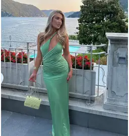 Baobab Lia One Shoulder Maxi Dress Green Size Size M / AU 10 for rent on The Volte - image 1