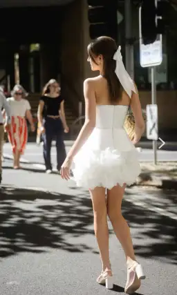 Maison Oui Lima Mini Dress Natural White Size 10 for rent on The Volte - image 2