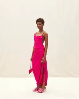 Jacquemus La Robe Saudade Longue Maxi Pink Size AU 4 for rent on The Volte - image 1