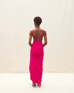 Jacquemus La Robe Saudade Longue Maxi Pink Size AU 4 for rent on The Volte - image 2