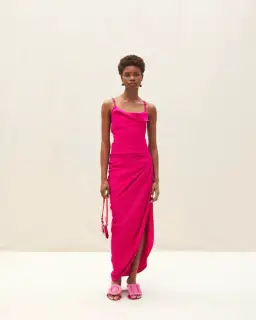 Jacquemus La Robe Saudade Longue Maxi Pink Size AU 4 for rent on The Volte - image 0