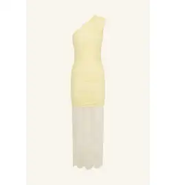 Shona Joy Martine Lace Gathered Dress Sherbet Yellow Size AU 8  for rent on The Volte - image 4