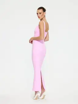 Effie Kats Gabel Midi Dress in Taffy Pink Size M / AU 10 for rent on The Volte - image 3