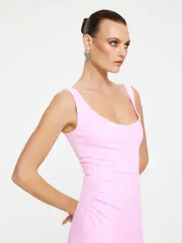 Effie Kats Gabel Midi Dress in Taffy Pink Size M / AU 10 for rent on The Volte - image 4