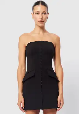 Mossman Linear Mini Dress Black Size 8 for rent on The Volte - image 3