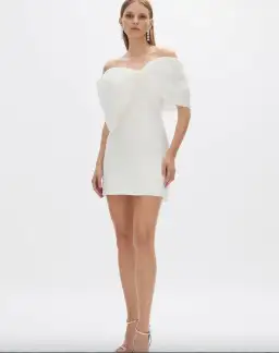 Rachel Gilbert Kace Mini Dress Ivory Size 3 / AU 12 for rent on The Volte - image 5