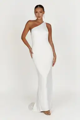 Meshki White Harper Gown in White Size 8 for rent on The Volte - image 1
