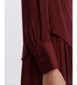 Saba Lillian Long Sleeve Drape Neck Top Berry Size XXS/AU 6 for rent on The Volte - image 5