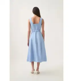 Aje Primary Belted Midi Dress Daydream Blue Size AU 12 for rent on The Volte - image 3