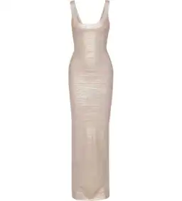 Herve Leger Ellen Bandage Gown Rose Gold Size S/AU 8 for rent on The Volte - image 4