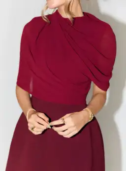 Odd Muse The Ultimate Muse Gathered Mini Dress Bordeaux Red Size 10 for rent on The Volte - image 2