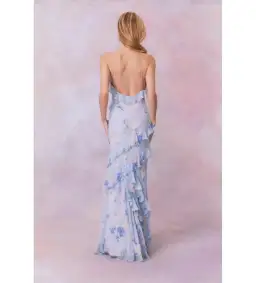 LoveShackFancy Rialto Maxi dress Blue Whisper Size US2/ AU 6 for rent on The Volte - image 3